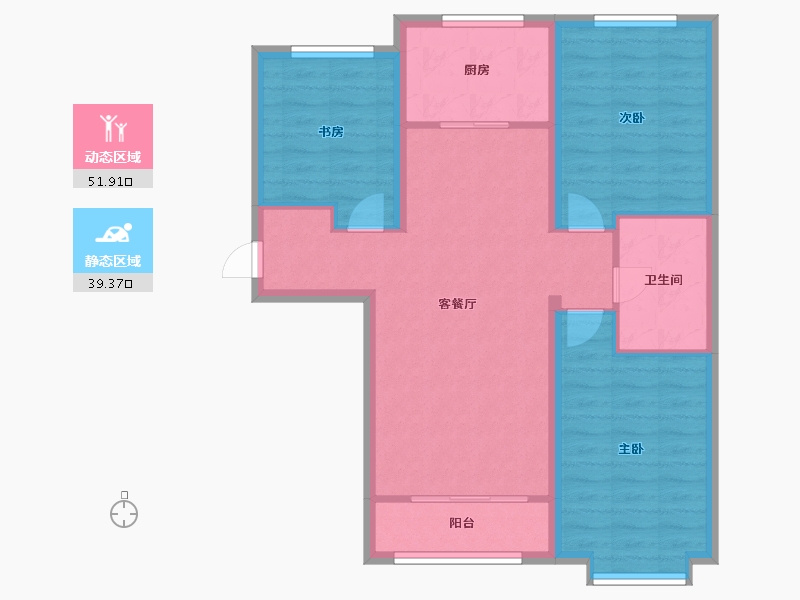 河北省-保定市-鹏渤·印象城-82.00-户型库-动静分区