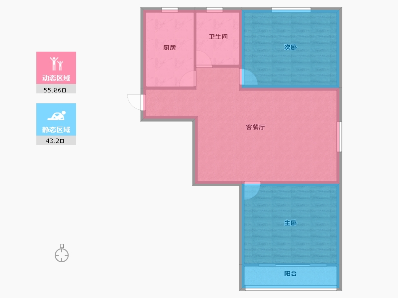 浙江省-杭州市-定海园-90.04-户型库-动静分区