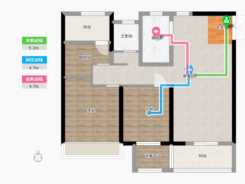 河南省-南阳市-新旭・京华府-87.06-户型库-动静线