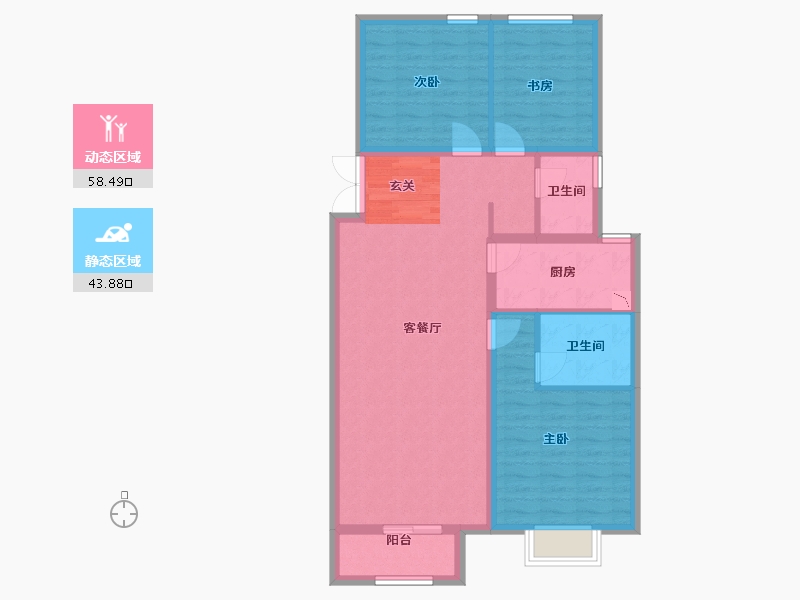 河北省-廊坊市-康城瑞府-92.08-户型库-动静分区