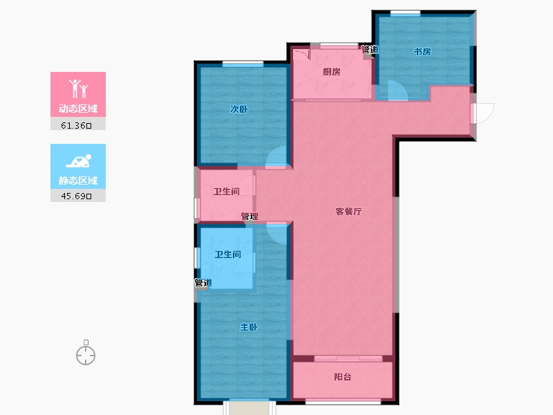 山东省-菏泽市-菏泽当代城MOMΛ-96.00-户型库-动静分区