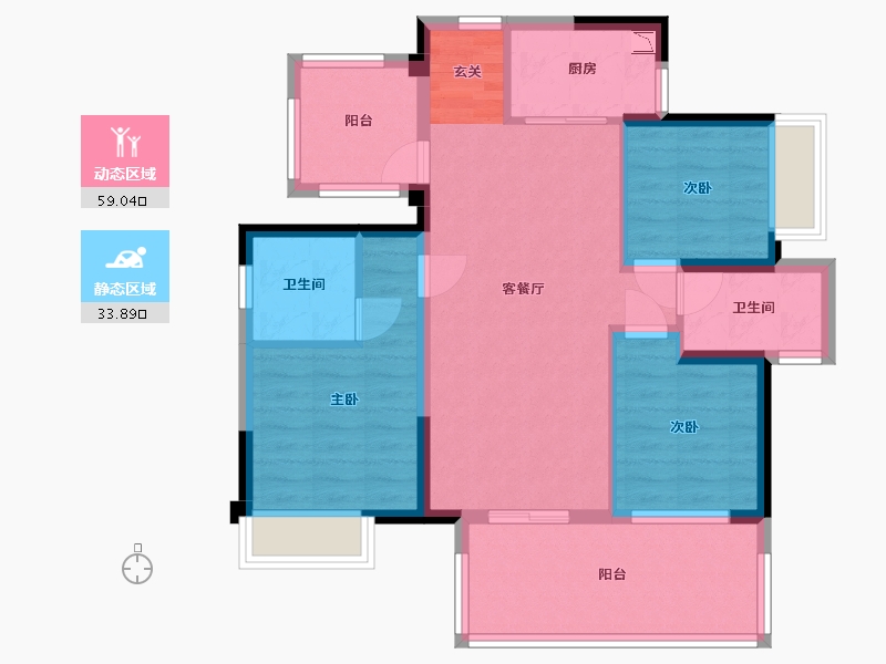 广西壮族自治区-南宁市-中建邕和府-82.29-户型库-动静分区