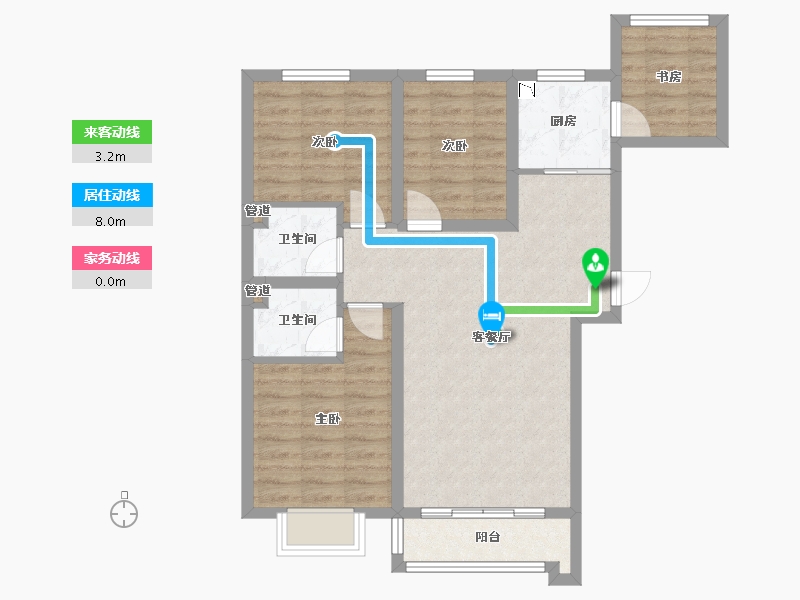 山西省-长治市-金城名邸-79.00-户型库-动静线