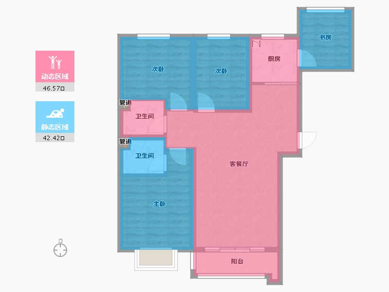 山西省-长治市-金城名邸-79.00-户型库-动静分区