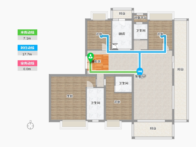 广西壮族自治区-南宁市-阳光城江山�Z原-162.78-户型库-动静线