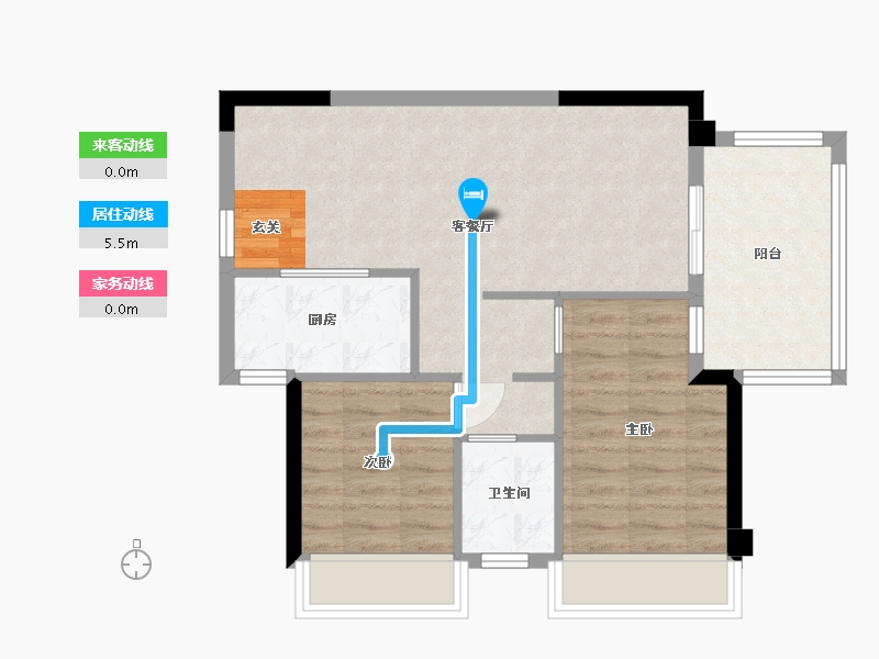 广西壮族自治区-南宁市-招商十里云裳-62.91-户型库-动静线