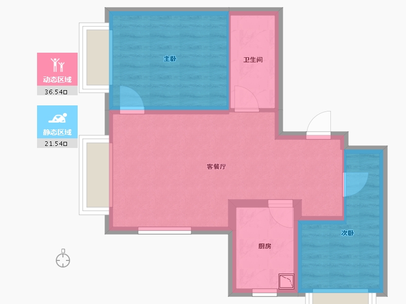 北京-北京市-万和斐丽-51.01-户型库-动静分区