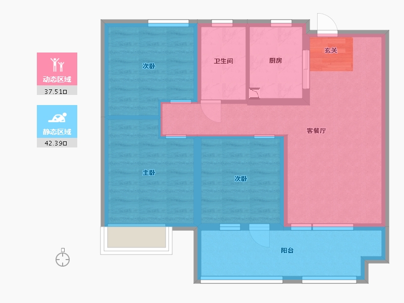 山东省-青岛市-和达智慧生态城-70.40-户型库-动静分区