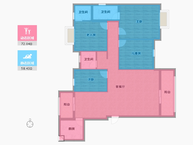 福建省-泉州市-桃源天骄-117.73-户型库-动静分区