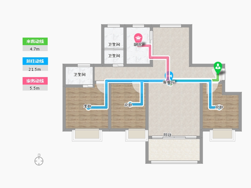 河南省-信阳市-金诚・东方花园-102.34-户型库-动静线