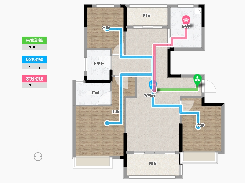 湖北省-随州市-翡翠山湖-128.00-户型库-动静线