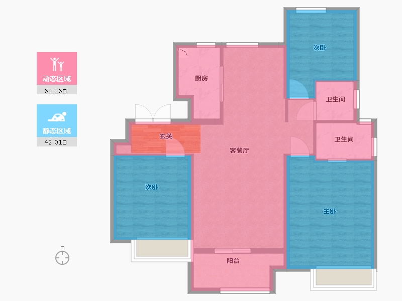 山东省-青岛市-鲁商学府-93.60-户型库-动静分区