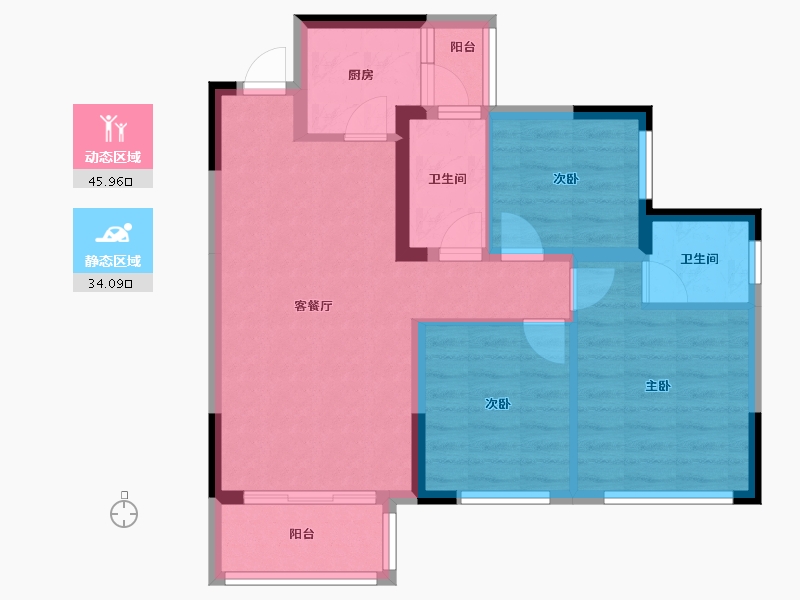 四川省-遂宁市-置信・安居逸都城-71.02-户型库-动静分区