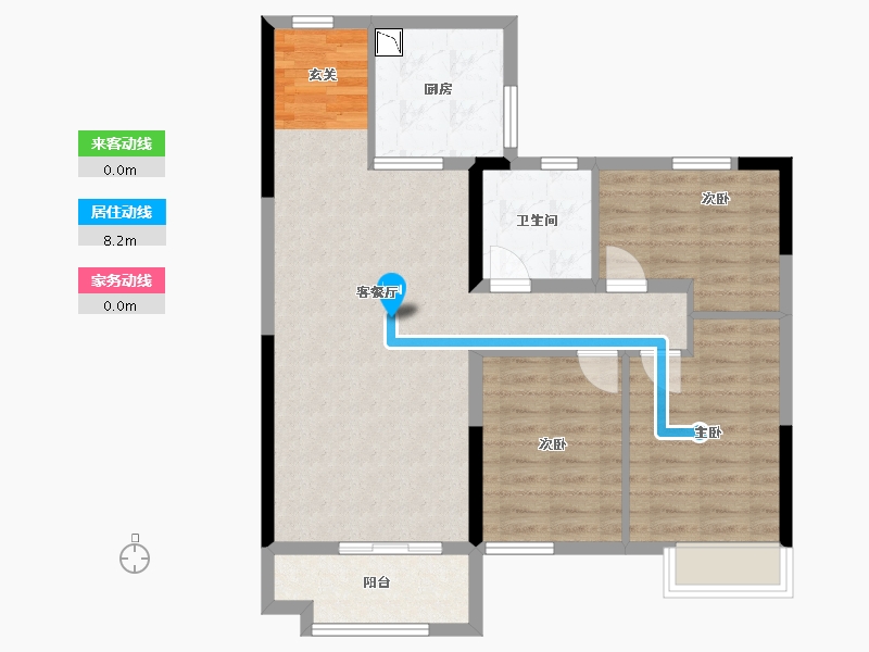 山东省-威海市-荣成碧桂园梧桐府-84.80-户型库-动静线