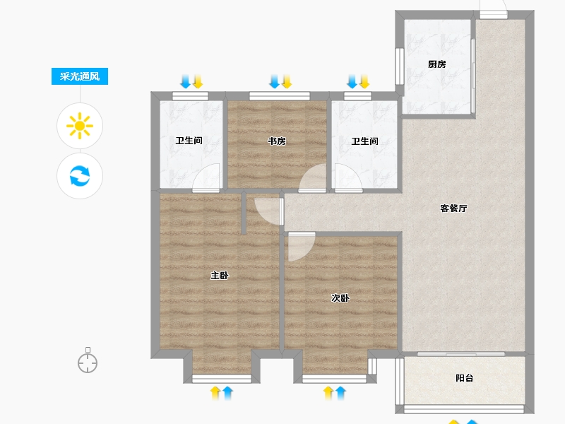 江苏省-无锡市-无锡绿地天空树-86.01-户型库-采光通风