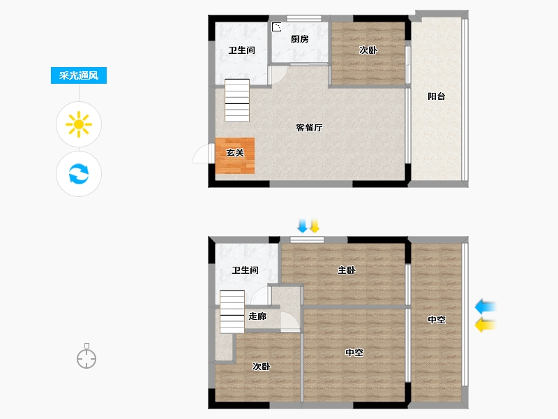 广东省-佛山市-宇浩紫云汇-120.56-户型库-采光通风