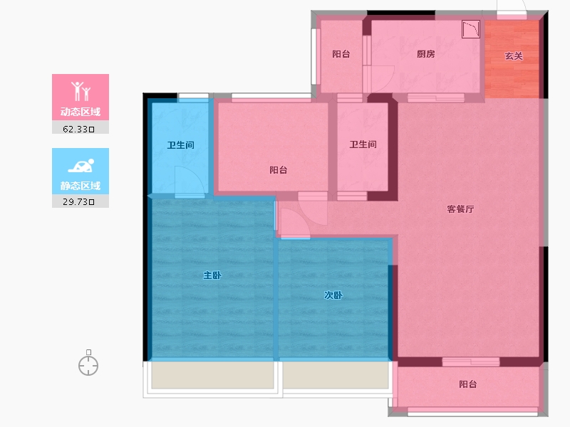 广东省-佛山市-碧桂园翡翠山（佛山・三水新城）-81.26-户型库-动静分区