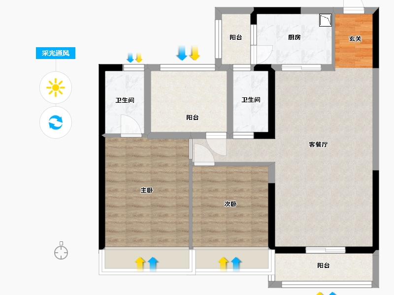 广东省-佛山市-碧桂园翡翠山（佛山・三水新城）-81.26-户型库-采光通风