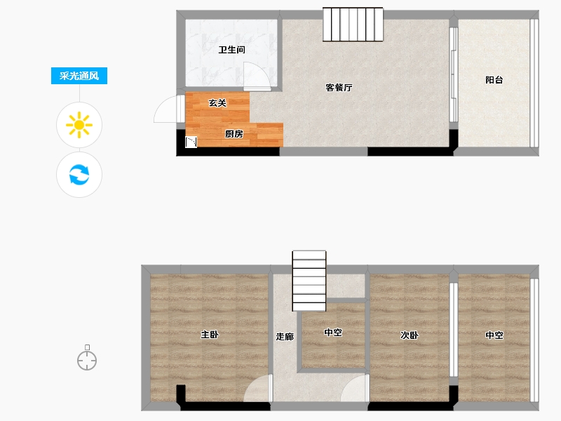 广东省-佛山市-宇浩紫云汇-72.93-户型库-采光通风