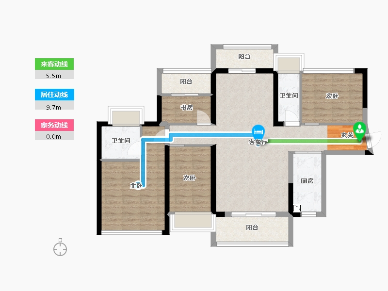 广东省-佛山市-谊泰豪苑-98.40-户型库-动静线