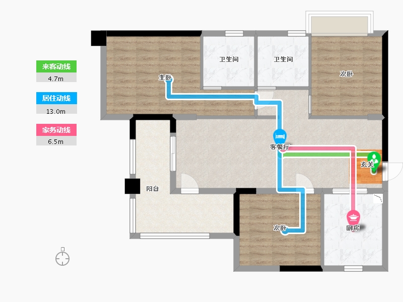 广东省-佛山市-保利天悦-97.32-户型库-动静线