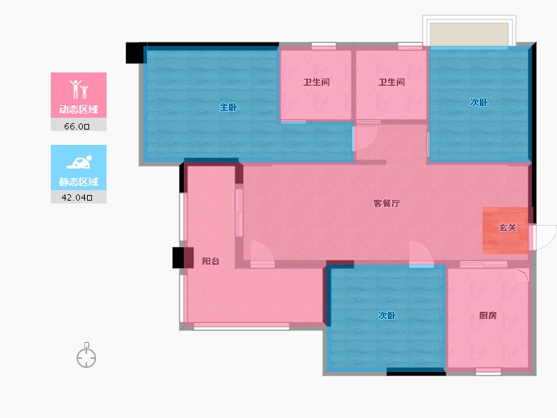 广东省-佛山市-保利天悦-97.32-户型库-动静分区