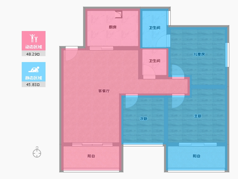 广西壮族自治区-北海市-海枫和苑-82.95-户型库-动静分区