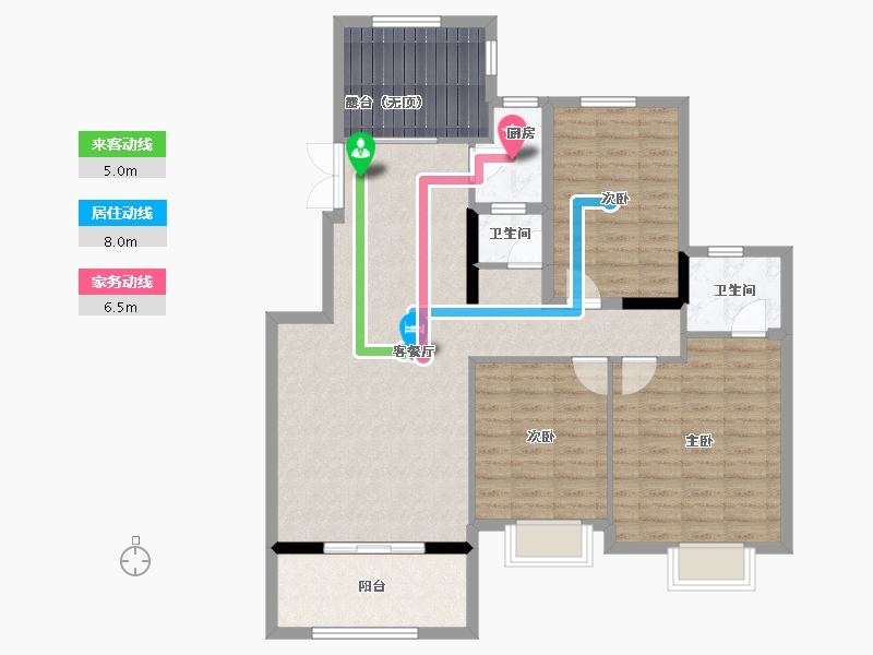 四川省-泸州市-金信.锦源品尚-106.74-户型库-动静线