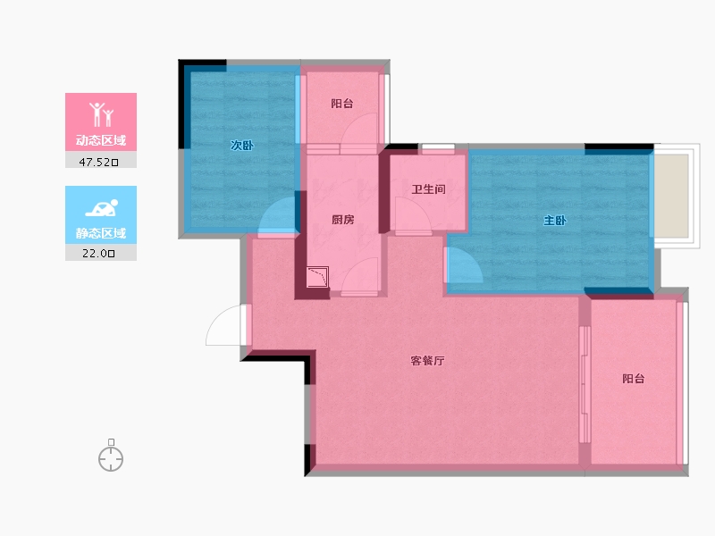 湖北省-武汉市-龙泉小区-61.51-户型库-动静分区