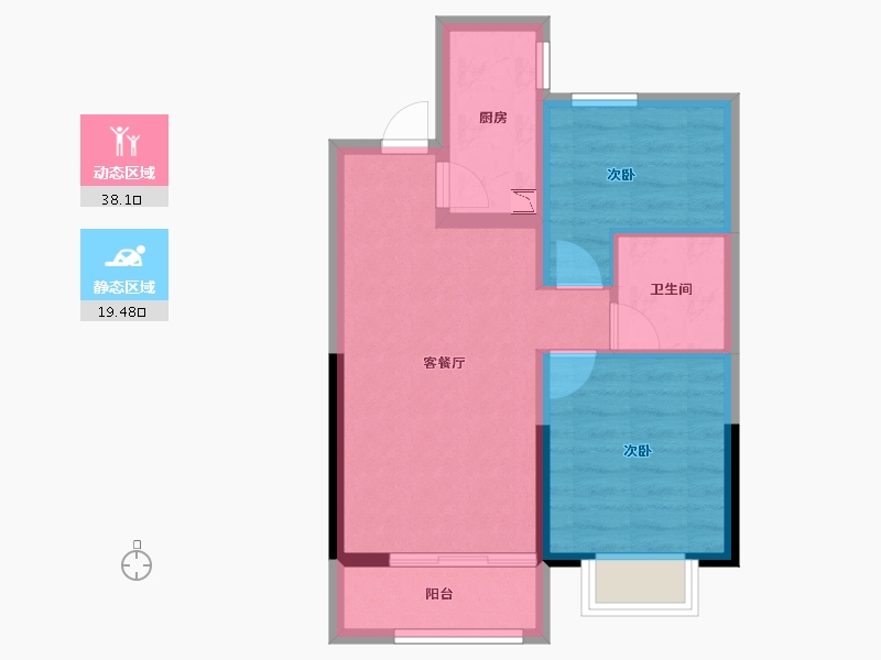 北京-北京市-首钢・柒里风华-50.69-户型库-动静分区