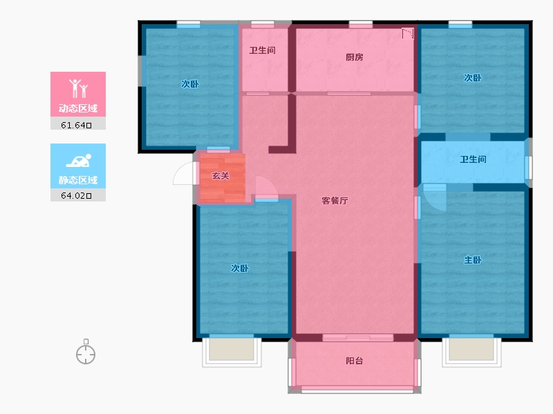 青海省-西宁市-奥园誉府-112.00-户型库-动静分区