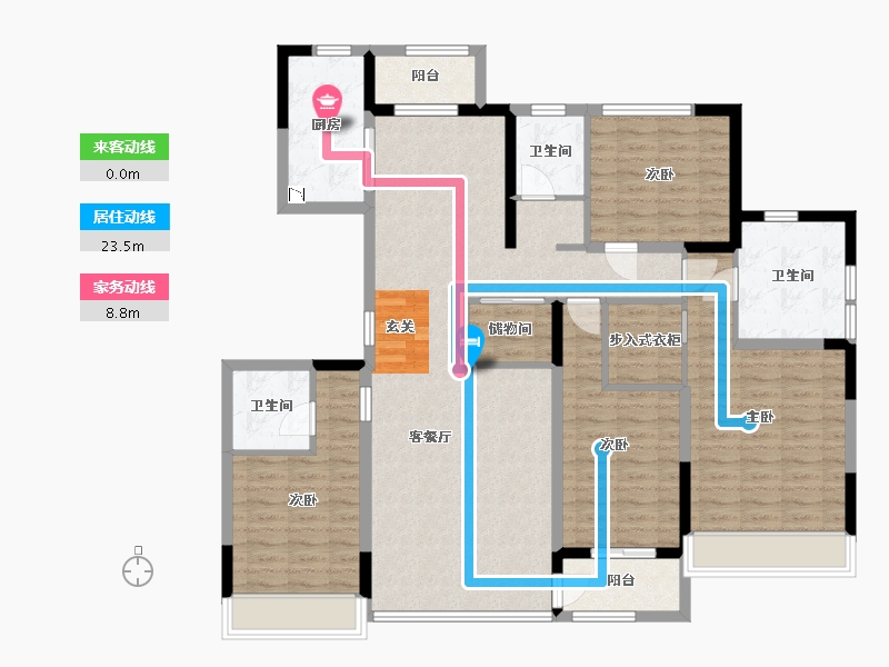 陕西省-西安市-世园大公馆Ⅲ期（上林艺境）-133.84-户型库-动静线