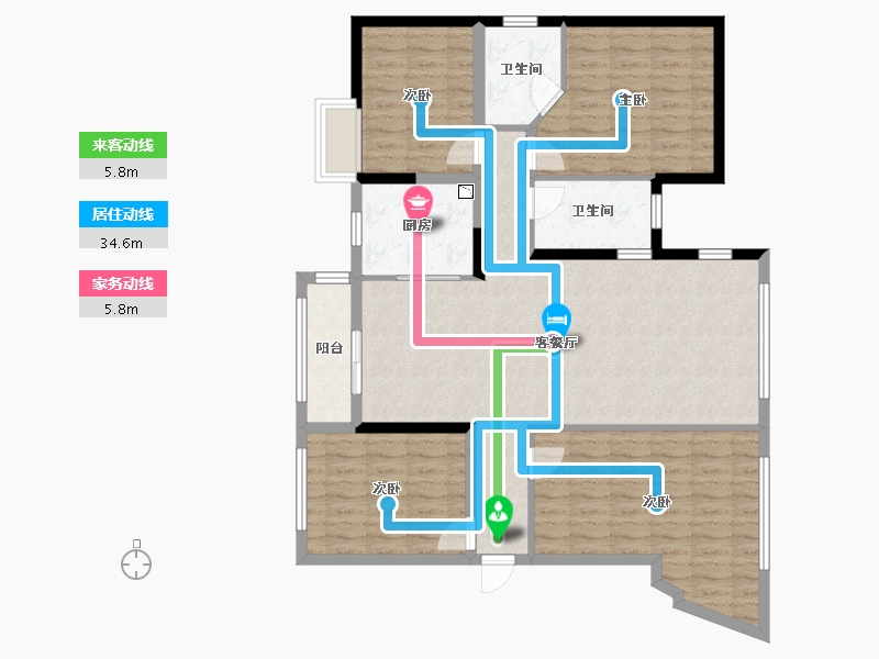 湖南省-衡阳市-庆龙新视界-114.18-户型库-动静线