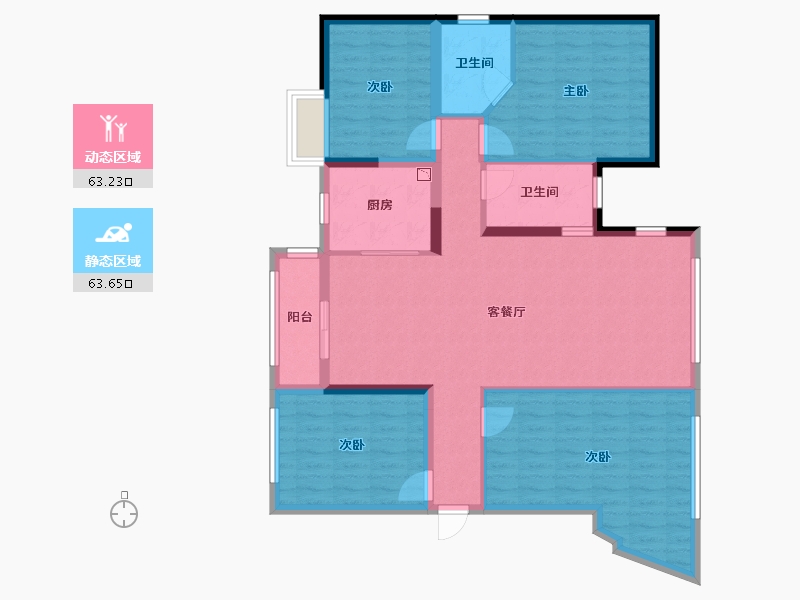 湖南省-衡阳市-庆龙新视界-114.18-户型库-动静分区