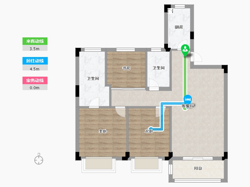 广西壮族自治区-南宁市-银湖金悦-75.20-户型库-动静线