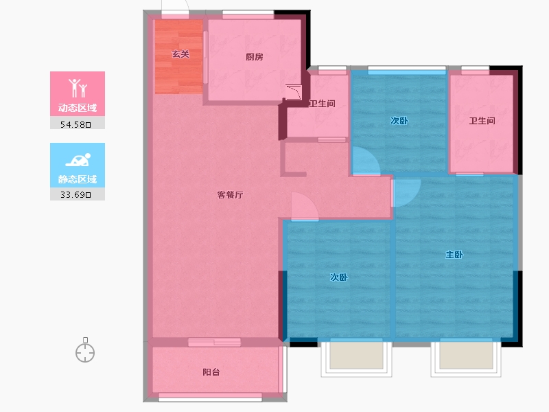 福建省-漳州市-大唐锦绣世家-79.20-户型库-动静分区