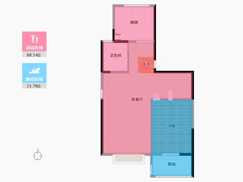 江苏省-苏州市-荷岸晓风花园-112.06-户型库-动静分区