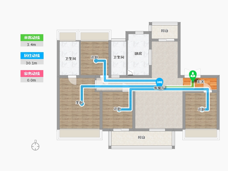 江苏省-扬州市-中信泰富锦辰-112.81-户型库-动静线