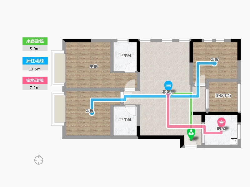 青海省-西宁市-红星天铂-87.29-户型库-动静线