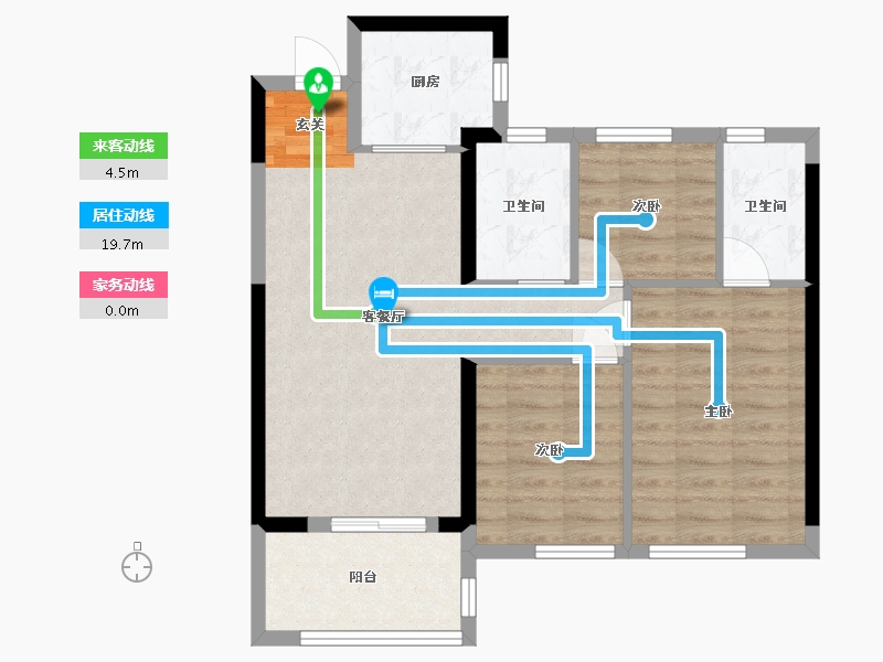 福建省-漳州市-万科金域滨江-71.20-户型库-动静线