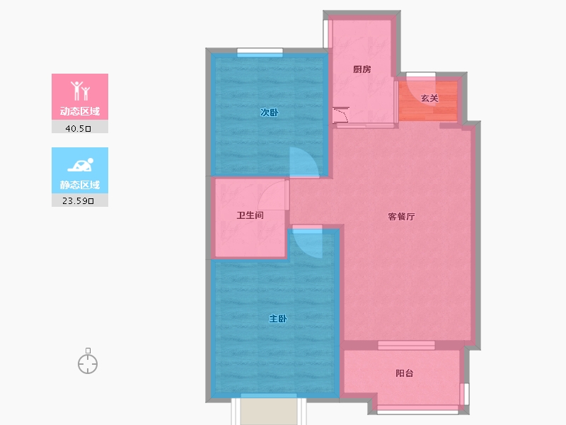 河北省-石家庄市-万科翡翠书院-56.97-户型库-动静分区