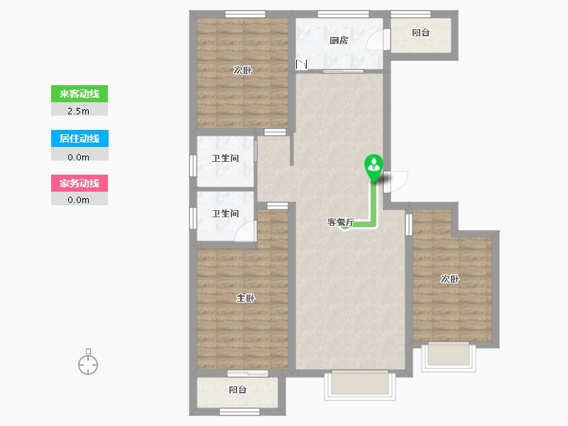 河北省-石家庄市-朗诗・未来街区-101.42-户型库-动静线