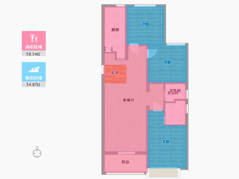 河北省-石家庄市-融创财富壹号-82.32-户型库-动静分区