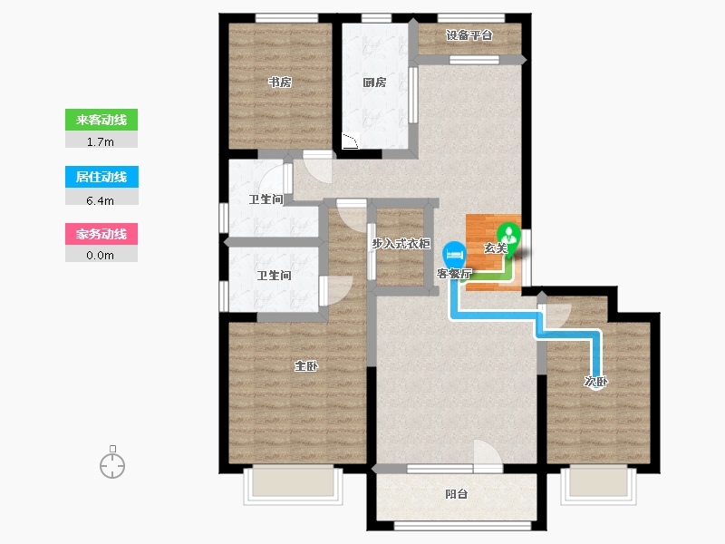 河北省-石家庄市-弘石湾・尚府-102.17-户型库-动静线