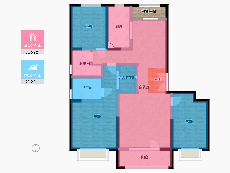 河北省-石家庄市-弘石湾・尚府-102.17-户型库-动静分区