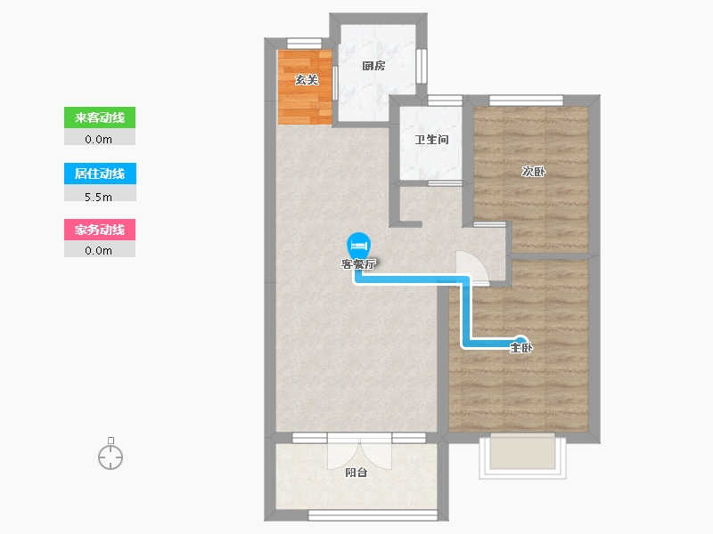 河北省-石家庄市-力高・悦麓兰庭-63.43-户型库-动静线