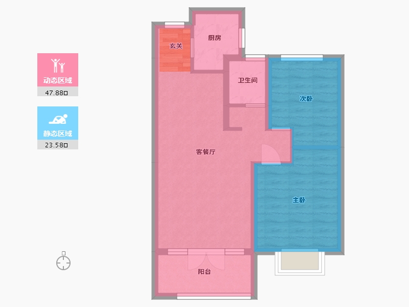 河北省-石家庄市-力高・悦麓兰庭-63.43-户型库-动静分区