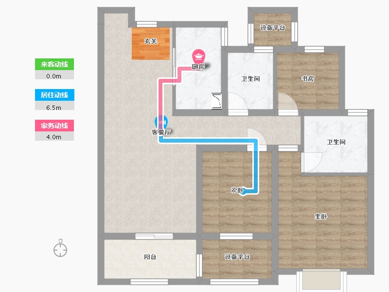 河北省-石家庄市-中冶德贤华府-89.57-户型库-动静线