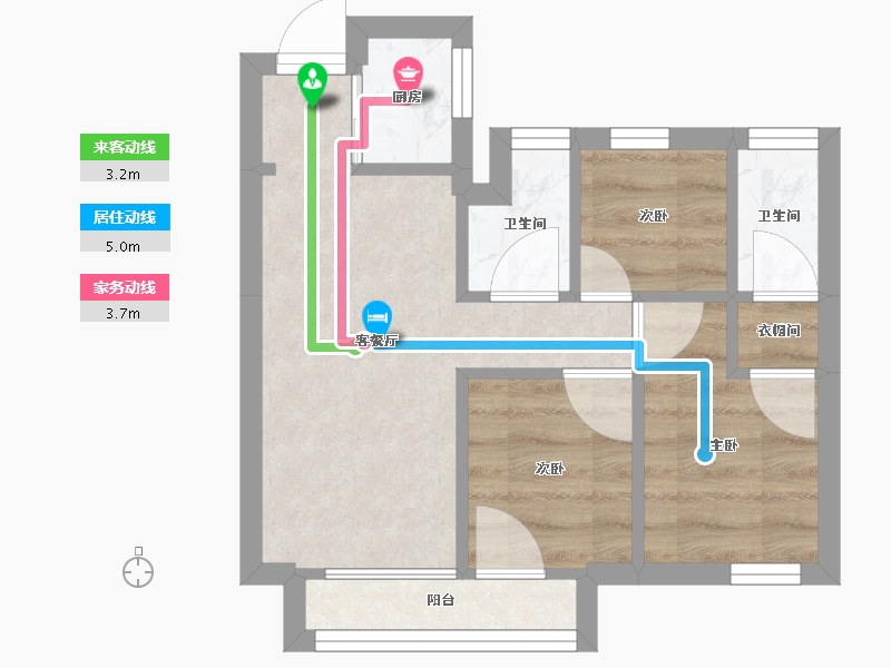 湖北省-武汉市-中南拂晓城-32.76-户型库-动静线