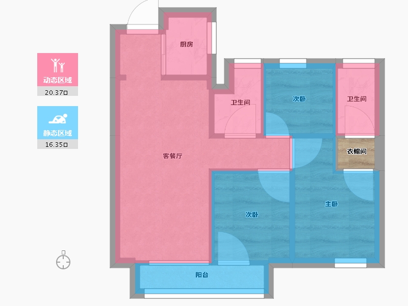 湖北省-武汉市-中南拂晓城-32.76-户型库-动静分区